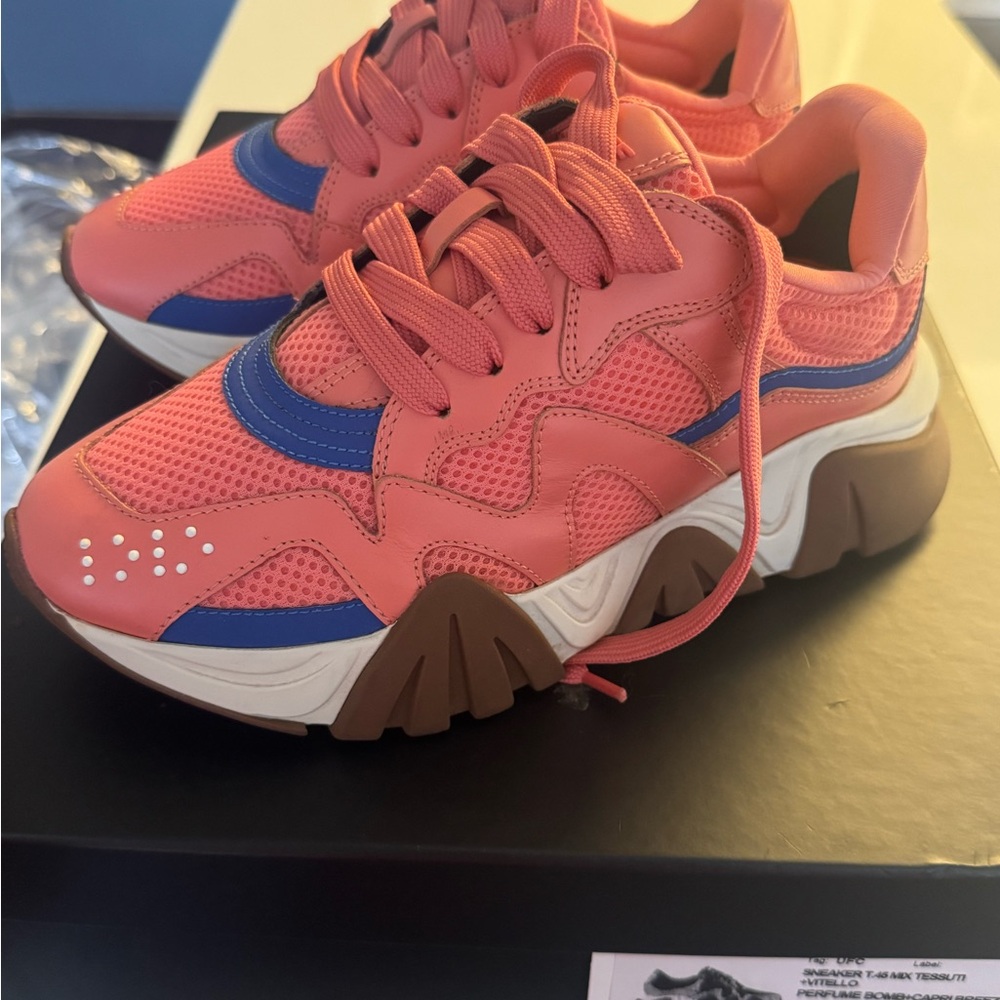 Versace Collection Pink and Blue Sneakers